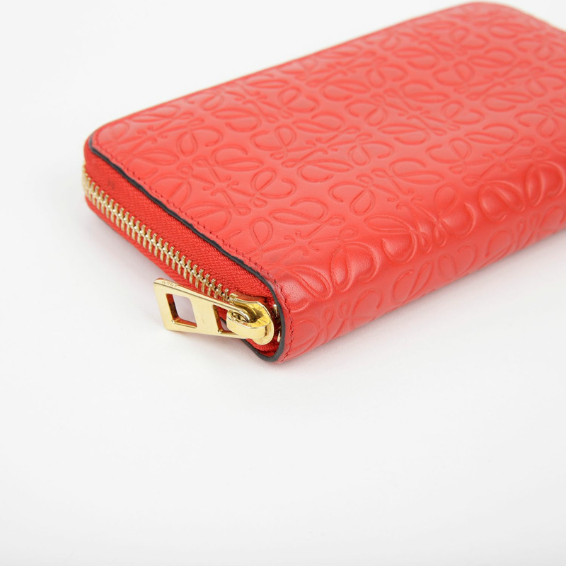 LOEWE 107 55 Anagram 拉鍊圓形錢包-5