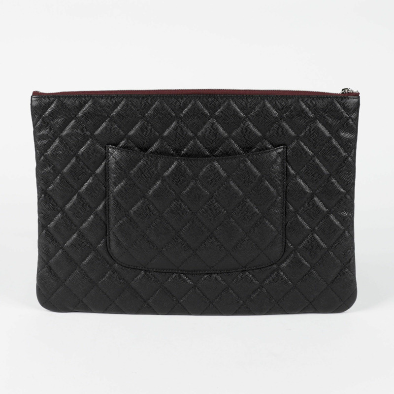 CHANEL Caviar Skin 經典大手拿包 A82552-3