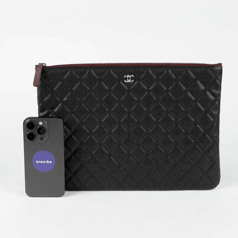 CHANEL Caviar Skin 經典大手拿包 A82552-7