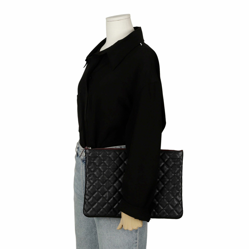 【包稅】CHANEL A82552 魚子醬紋經典大手拿包-9