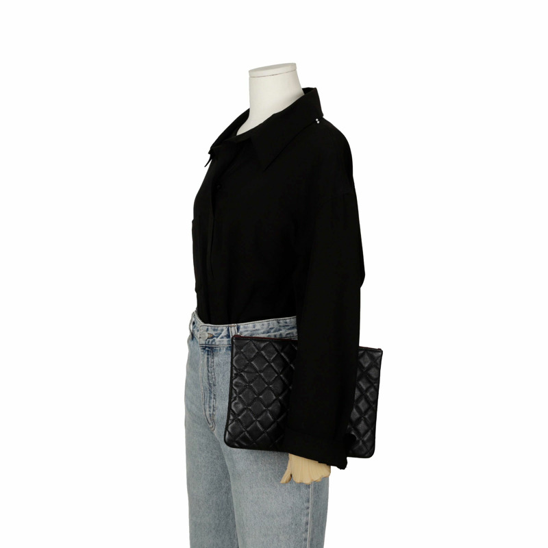 【包稅】CHANEL 經典魚子醬新款中型手拿包 A82545-9