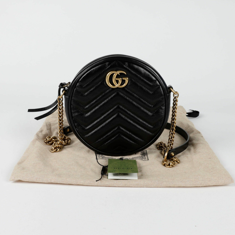 GUCCI 550154 GG Marmont 迷你圓形肩斜背包-0
