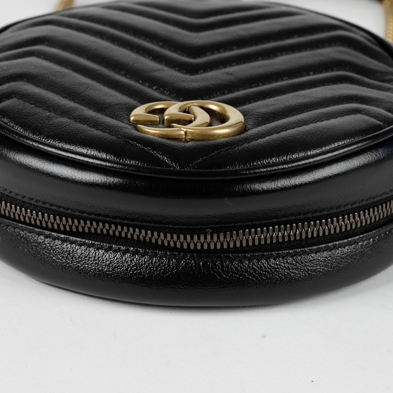 GUCCI 550154 GG Marmont 迷你圓形肩斜背包-4