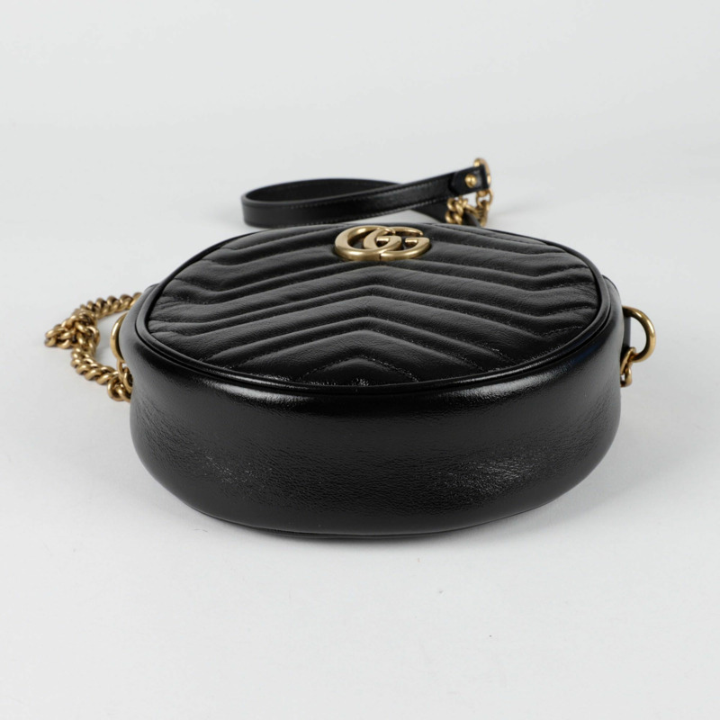GUCCI 550154 GG Marmont 迷你圓形肩斜背包-5