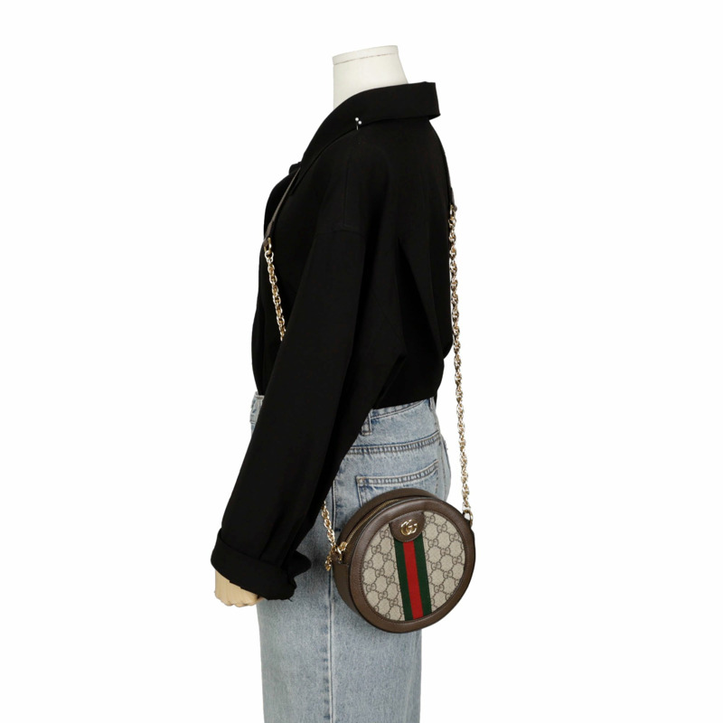 【包稅】GUCCI Ophidia迷你圓肩斜背包 550618-8