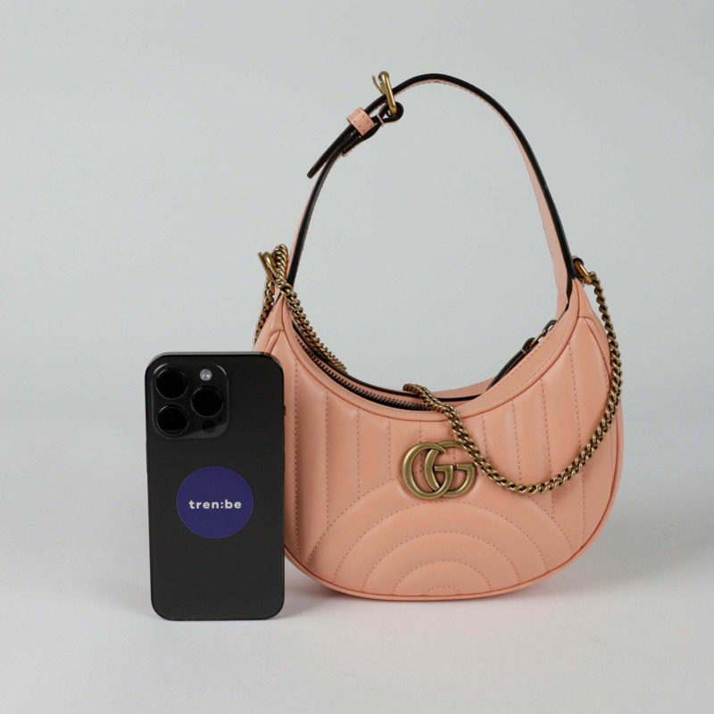 GUCCI GG Marmont 半月形迷你單肩斜背包-6