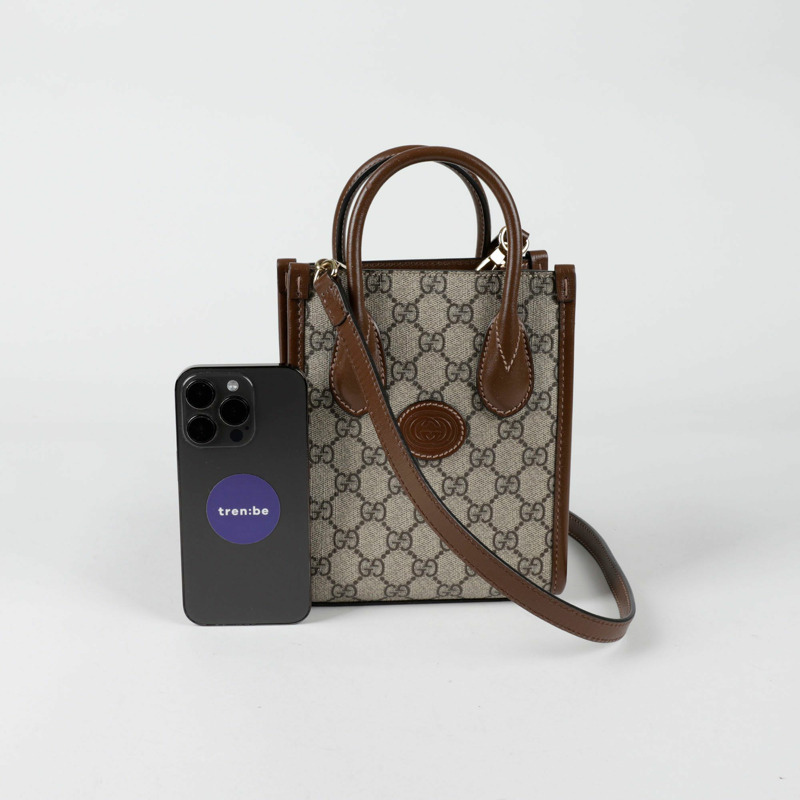 GUCCI 互扣式 G 迷你托特單肩包-5
