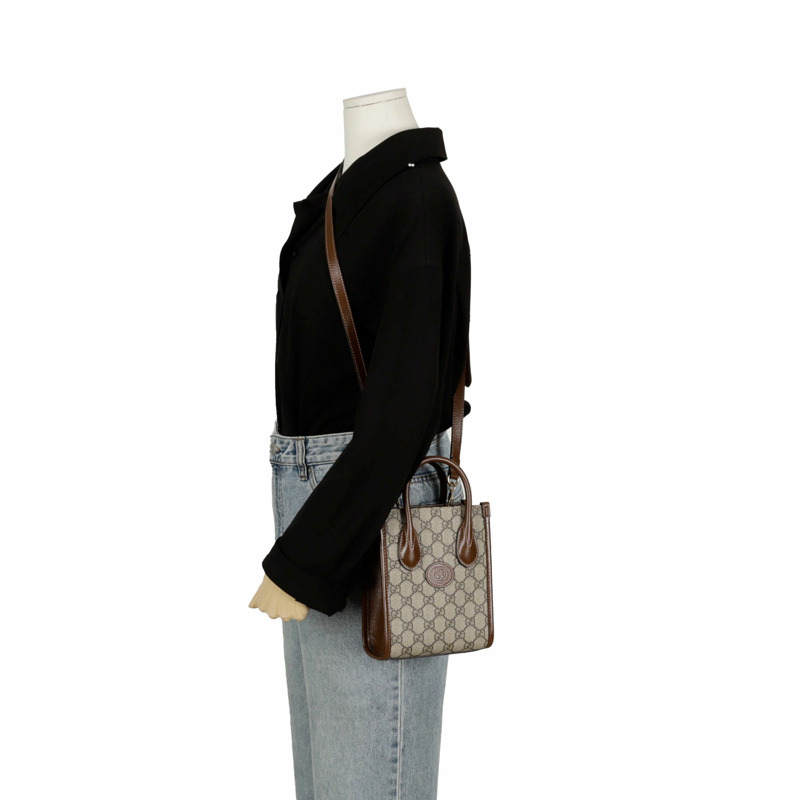 GUCCI 互扣式 G 迷你托特單肩包-7