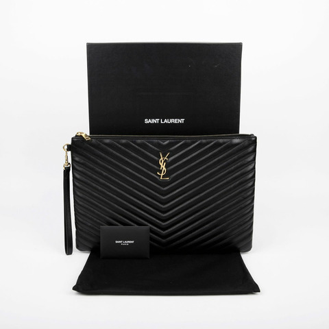 SAINT LAURENT Monogram 資料夾手拿包 440222