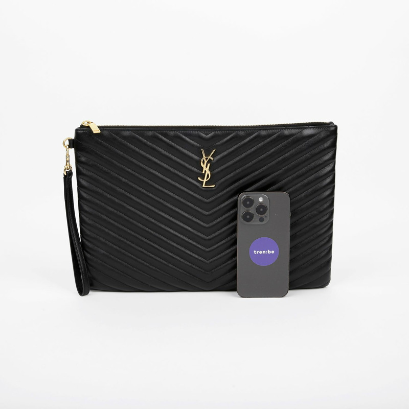 SAINT LAURENT Monogram 資料夾手拿包 440222-6
