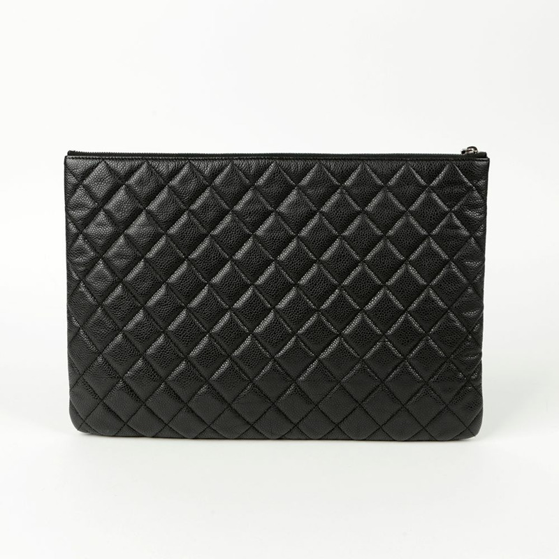 CHANEL Caviar Skin CC Logo 大號手包-3