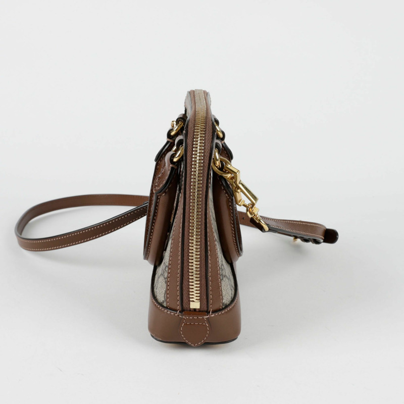 GUCCI Horsebit 1955 迷你頂部提把托特包和單肩包-2