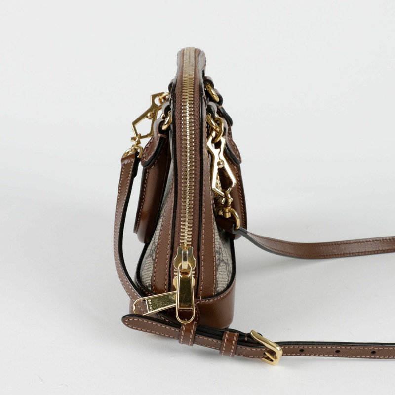 GUCCI Horsebit 1955 迷你頂部提把托特包和單肩包-4