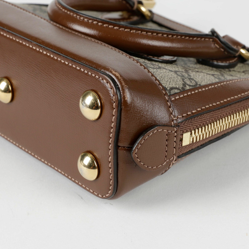 GUCCI Horsebit 1955 迷你頂部提把托特包和單肩包-7
