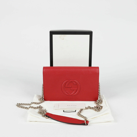 GUCCI 互扣式 Soho 鏈條單肩斜背包 598211