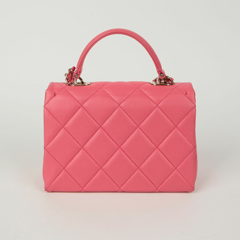 CHANEL Caviar Skin CC Logo 頂部提把托特單肩包-3