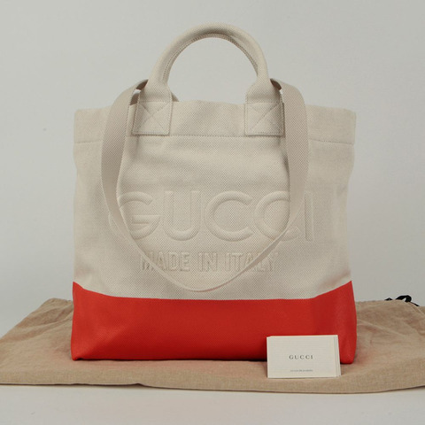 GUCCI 壓花細節托特單肩包