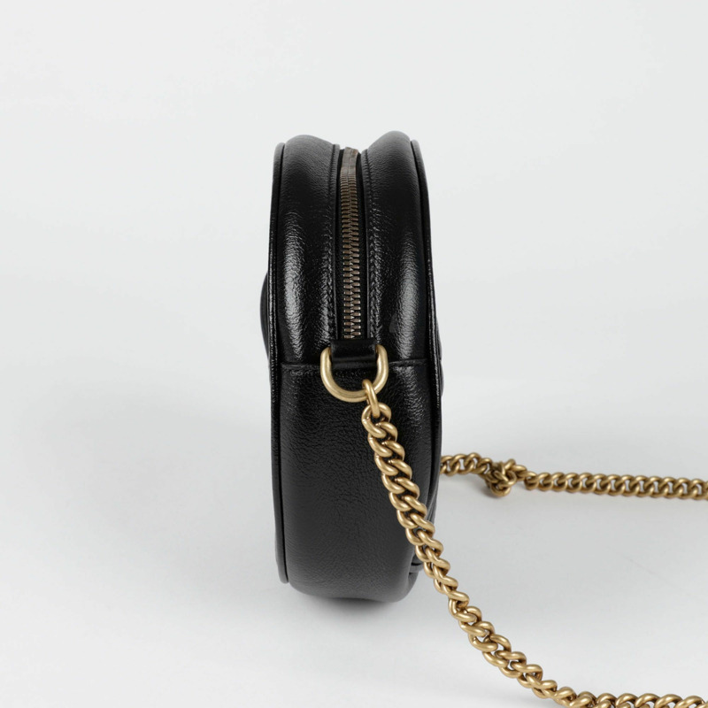 【包稅】GUCCI 550154 GG Marmont 迷你圓形肩斜背包-1
