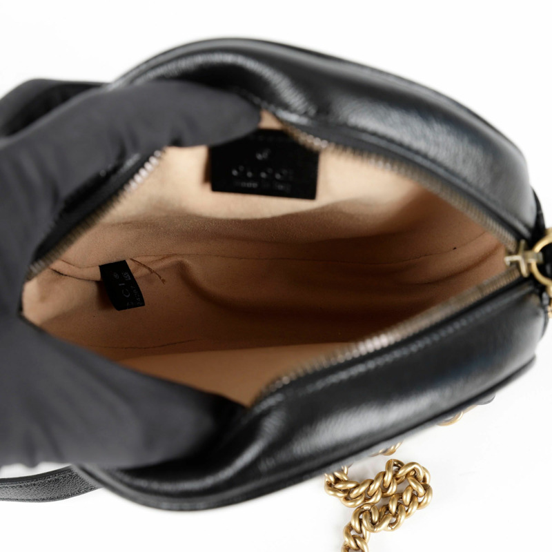 【包稅】GUCCI 550154 GG Marmont 迷你圓形肩斜背包-6