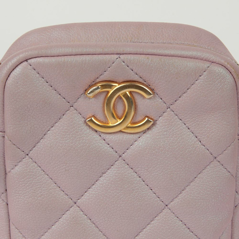 CHANEL Caviar Skin CC Logo 我的完美迷你肩斜背包-1