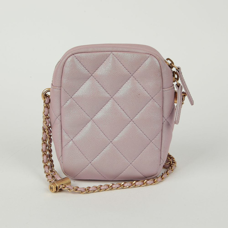 CHANEL Caviar Skin CC Logo 我的完美迷你肩斜背包-2