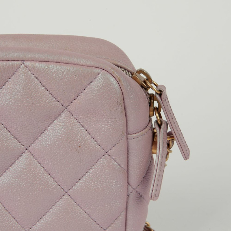 CHANEL Caviar Skin CC Logo 我的完美迷你肩斜背包-3