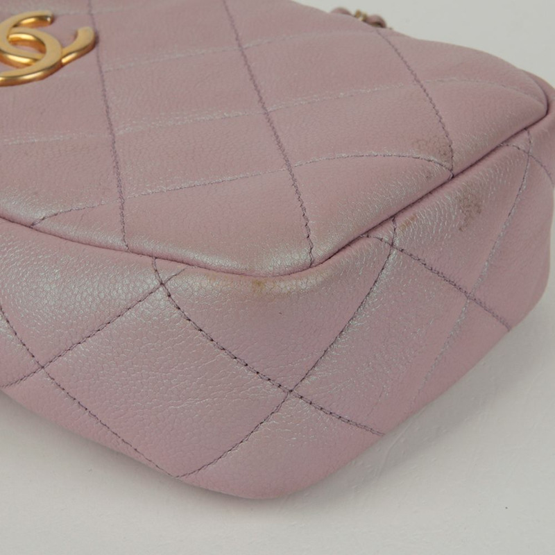 CHANEL Caviar Skin CC Logo 我的完美迷你肩斜背包-7