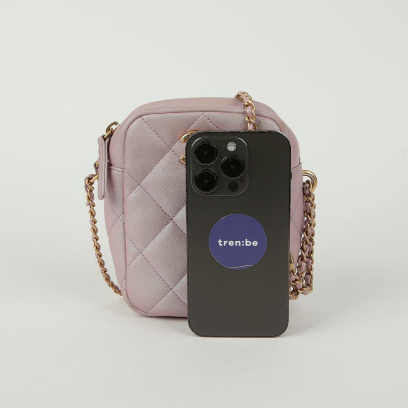 CHANEL Caviar Skin CC Logo 我的完美迷你肩斜背包-8