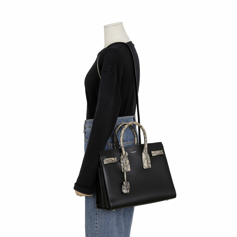 SAINT LAURENT 小號托特單肩包-8
