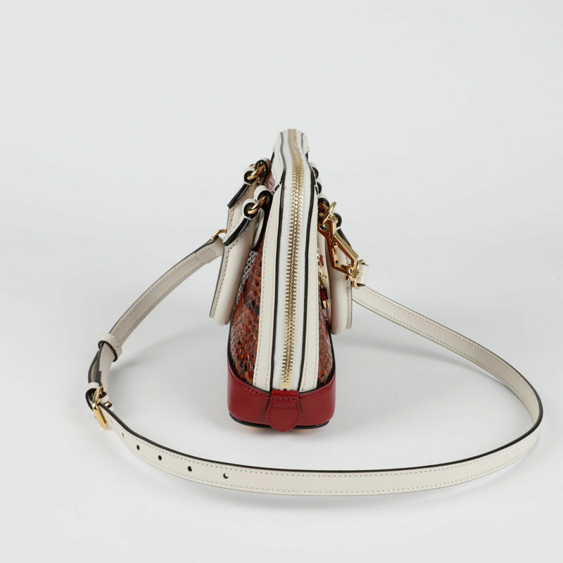 【包稅】GUCCI Horsebit 1955 迷你蟒蛇紋手提單肩包-5