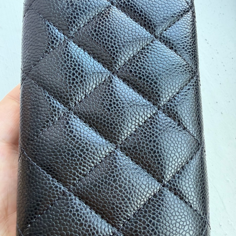 chanel 黑金三折mini短夾-1