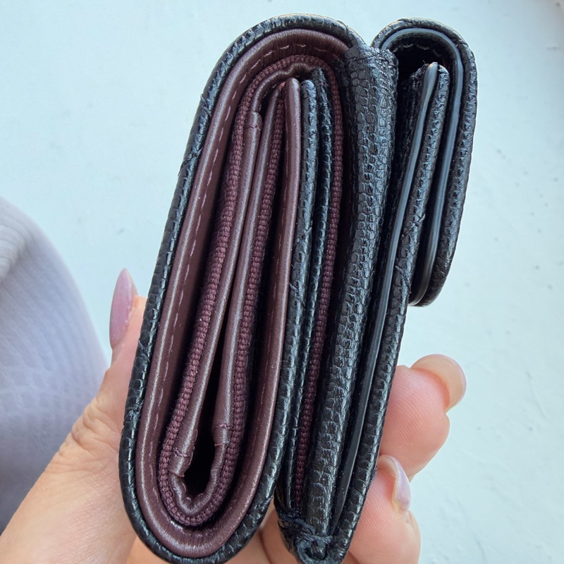 chanel 黑金三折mini短夾-2