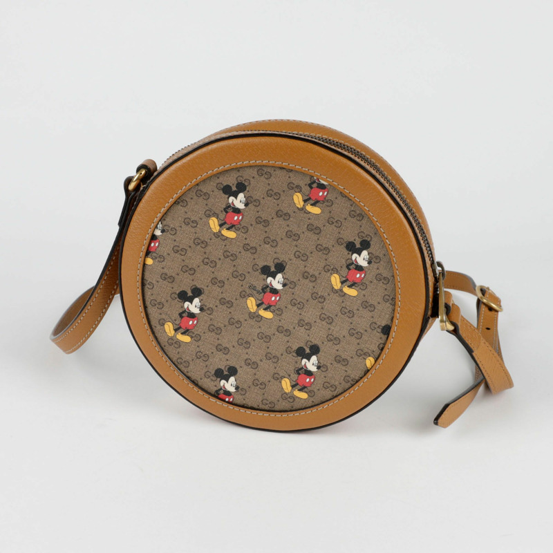 【包稅】GUCCI 迪士尼 GG 圓形 Supreme 米奇老鼠斜背包-1
