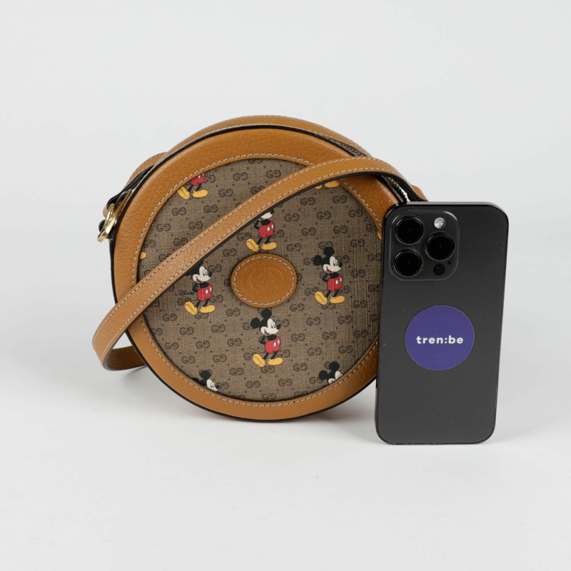 【包稅】GUCCI 迪士尼 GG 圓形 Supreme 米奇老鼠斜背包-6
