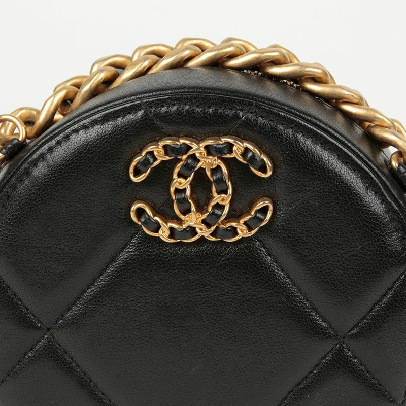 【包稅】CHANEL 19吋圓形迷你鏈條單肩斜背包-2