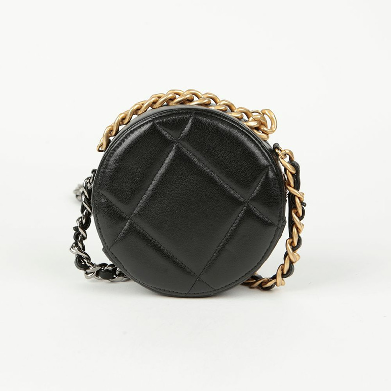 【包稅】CHANEL 19吋圓形迷你鏈條單肩斜背包-3