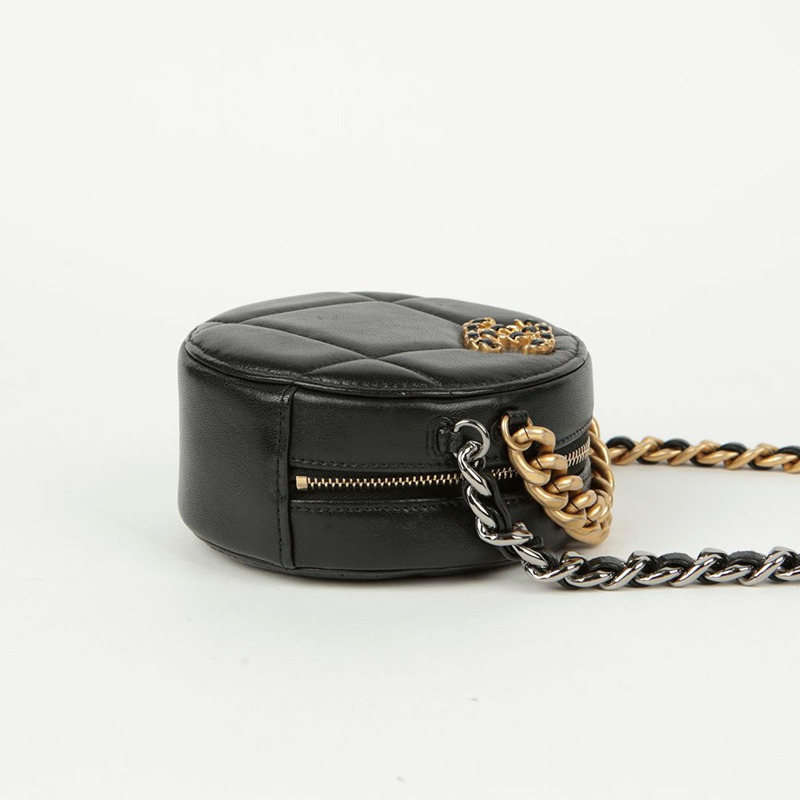 【包稅】CHANEL 19吋圓形迷你鏈條單肩斜背包-4