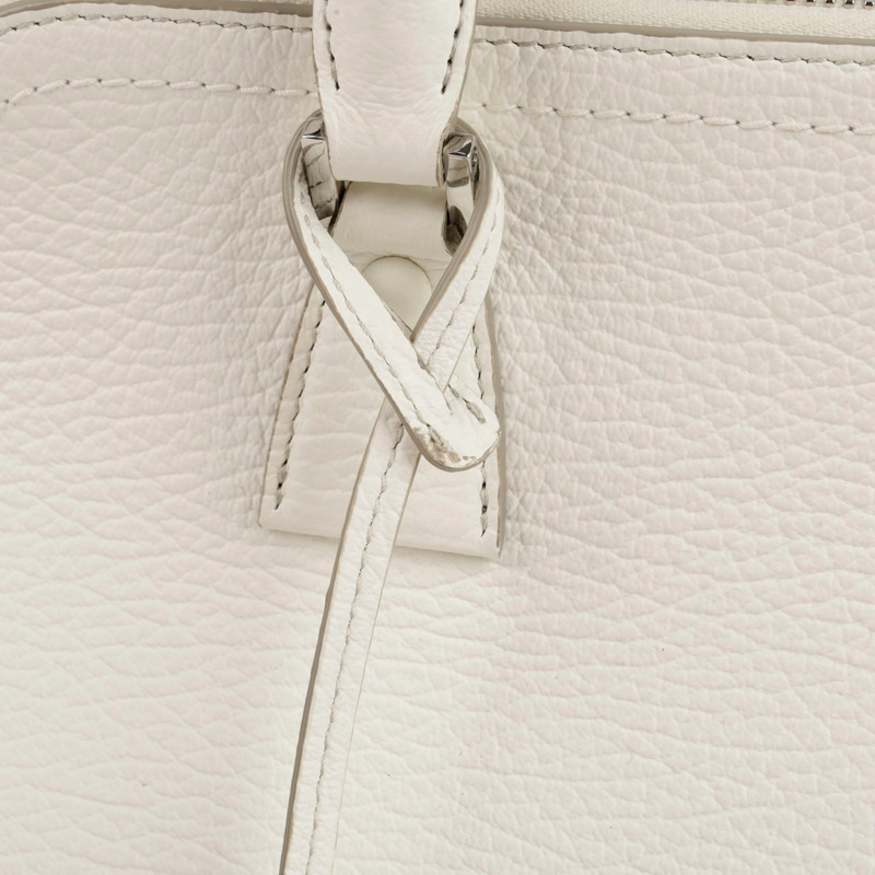 MAISON MARGIELA 中型白色皮革 5AC 手提包和單肩包 0093-13