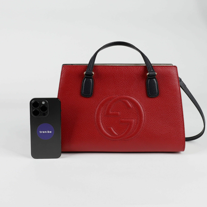 GUCCI Soho 頂部提把托特單肩包-7
