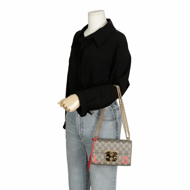 GUCCI 掛鎖 LOVE 斜背單肩包-9