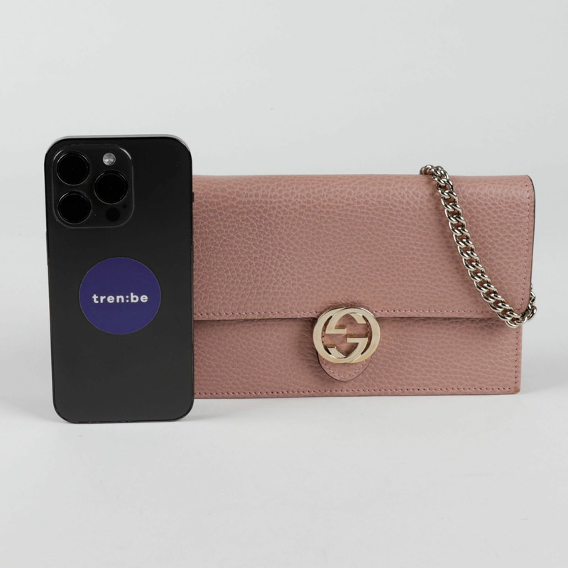 GUCCI 互扣式迷你鏈條皮夾斜背包-7
