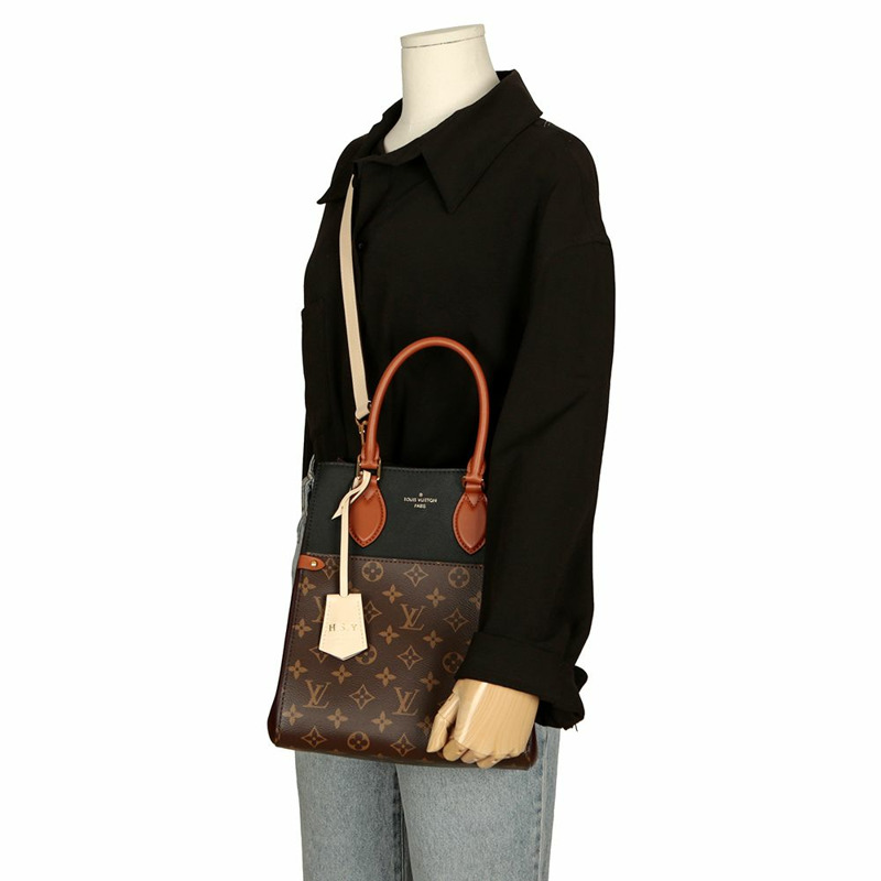LOUIS VUITTON MM 折疊托特包肩斜背包-8