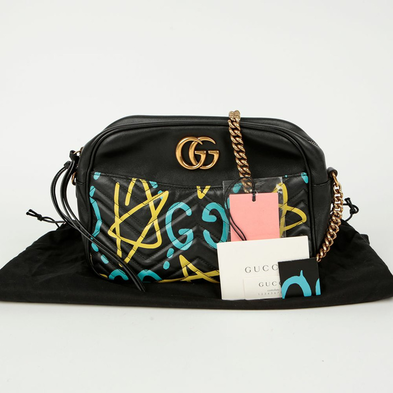 GUCCI GG Marmont Ghost Graffiti 小號單肩包-0