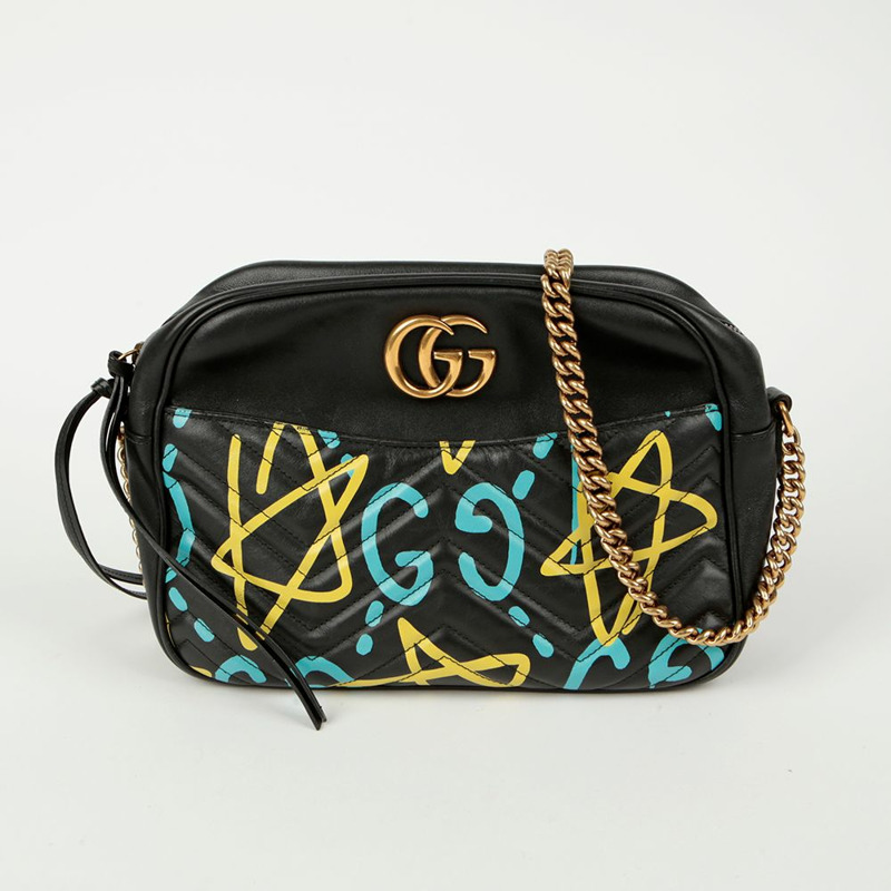GUCCI GG Marmont Ghost Graffiti 小號單肩包-1