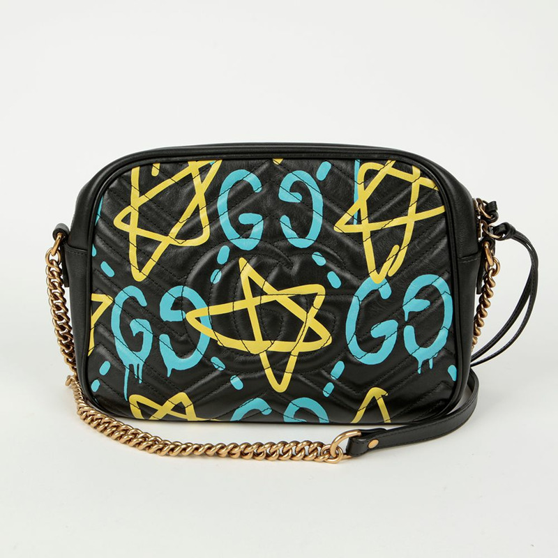 GUCCI GG Marmont Ghost Graffiti 小號單肩包-3