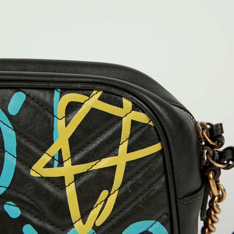 GUCCI GG Marmont Ghost Graffiti 小號單肩包-4