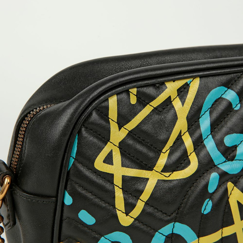 GUCCI GG Marmont Ghost Graffiti 小號單肩包-5