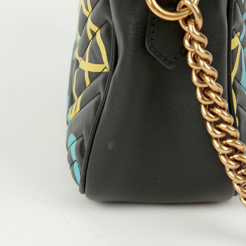 GUCCI GG Marmont Ghost Graffiti 小號單肩包-7