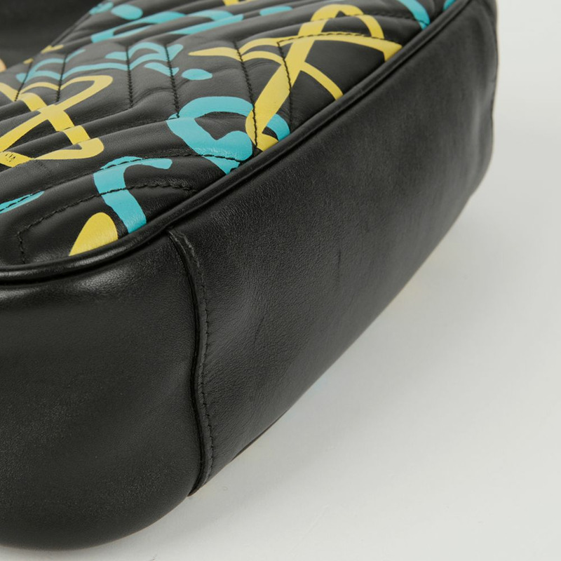 GUCCI GG Marmont Ghost Graffiti 小號單肩包-10