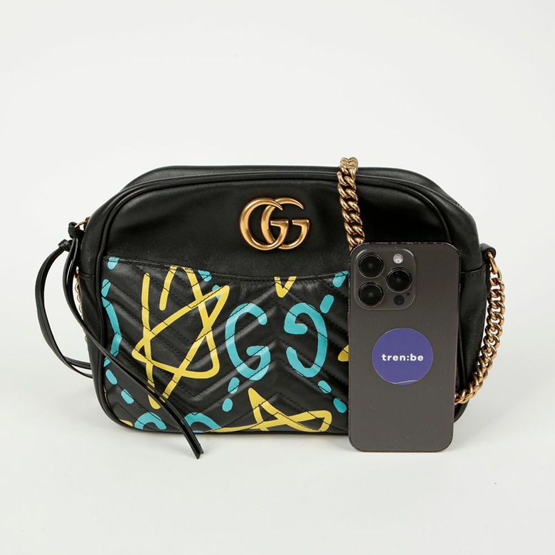 GUCCI GG Marmont Ghost Graffiti 小號單肩包-11